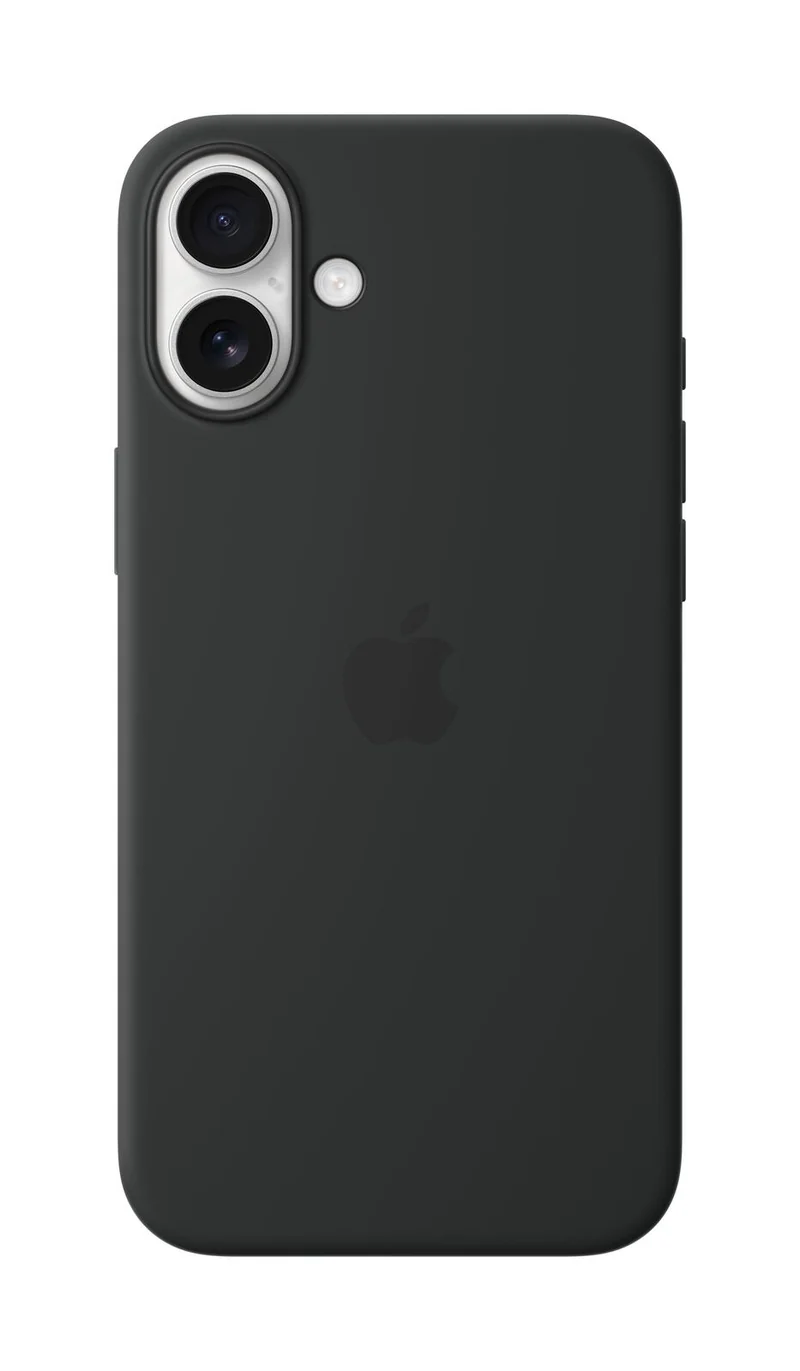 Apple Silikon Case iPhone 16 Plus mit MagSafe (schwarz)