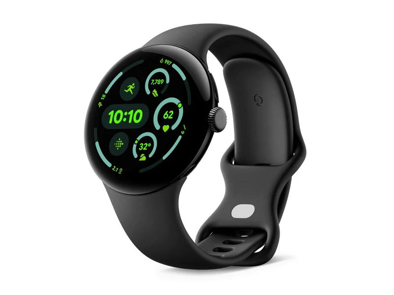 Google Pixel Watch 3 (LTE) Sportarmband 41mm, Schwarz/Schwarz