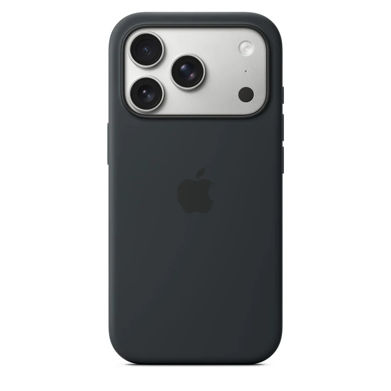 Apple Silikon Case iPhone 17 Pro mit MagSafe (Schwarz)