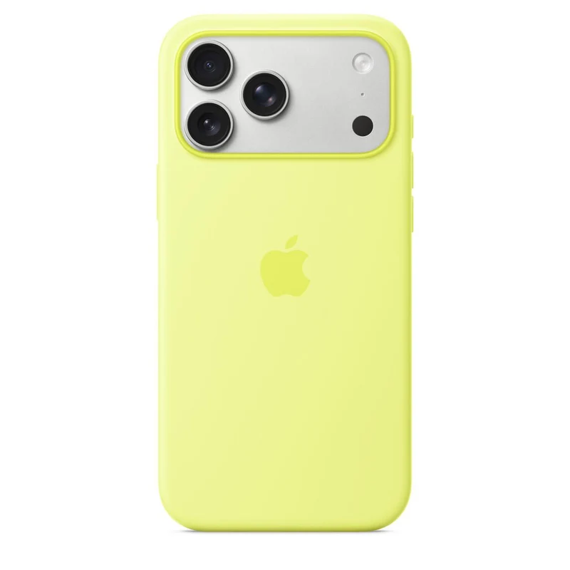 Apple Silikon Case iPhone 17 Pro Max mit MagSafe (Neongelb)