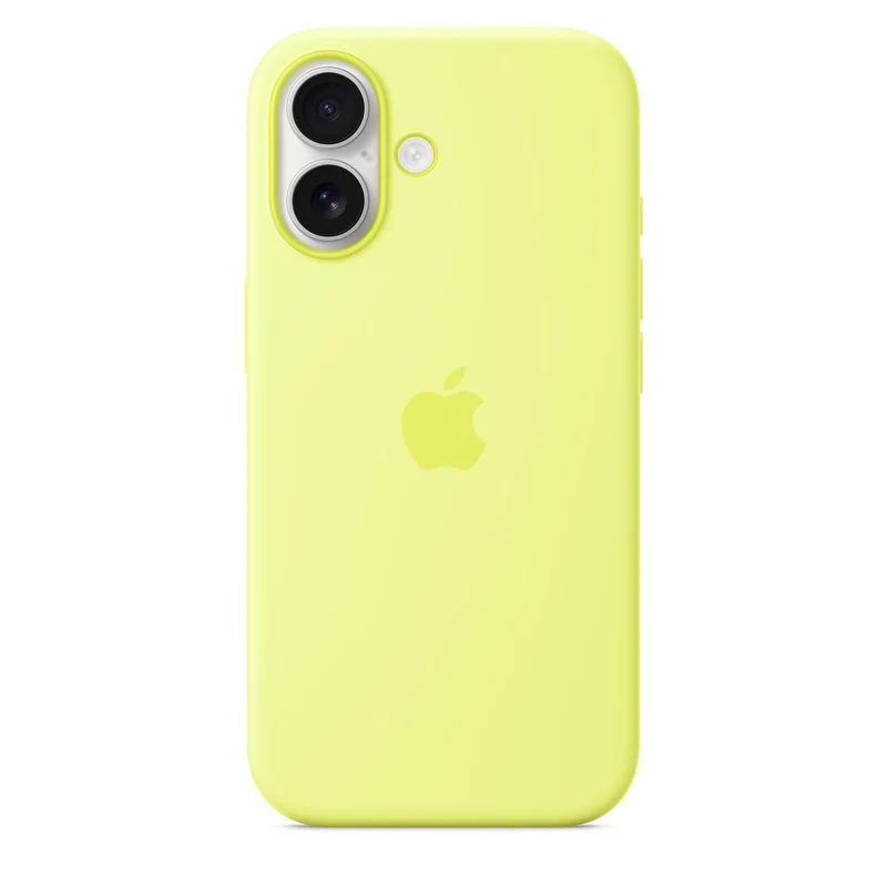 Apple Silikon Case iPhone 17 mit MagSafe (Neongelb)
