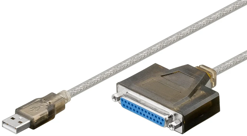 USB-Druckerkabel, Transparent