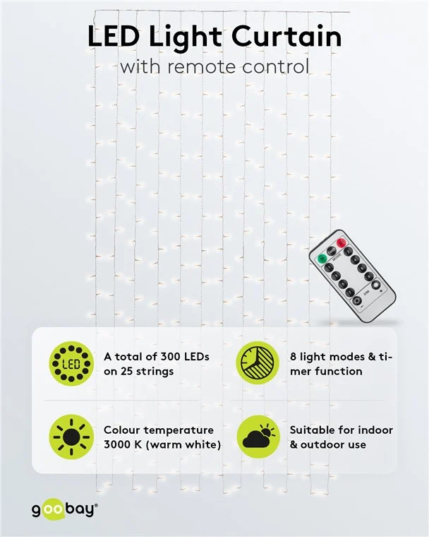 300er LED-Lichtervorhang