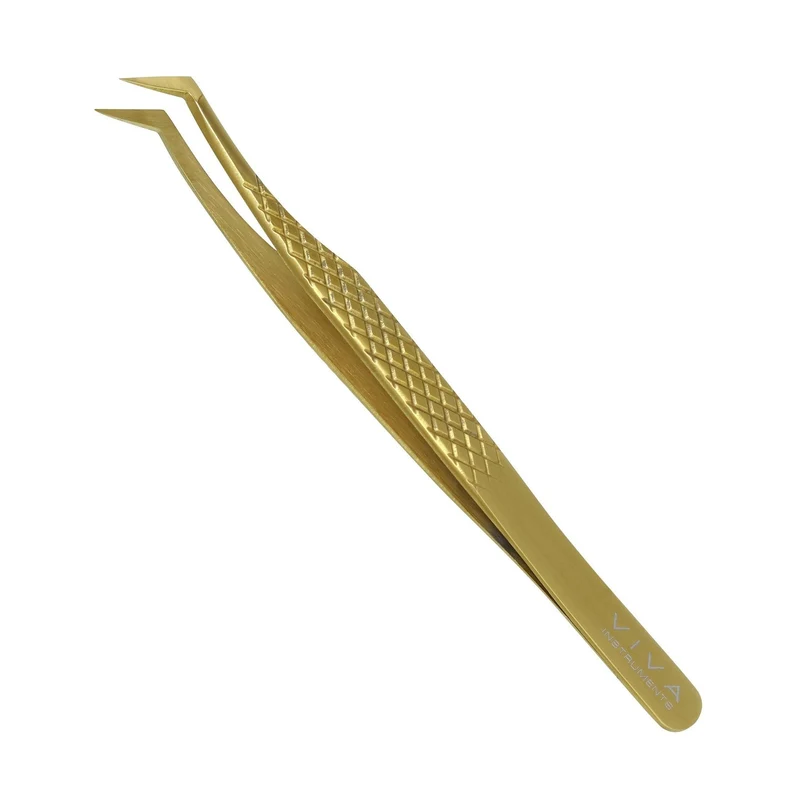 Eyelash Tweezer - 45 Degree - Gold