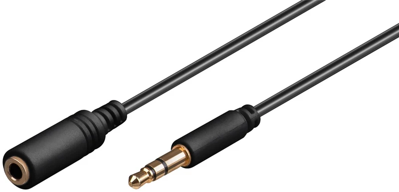 Kopfhörer- und Audio- Verlängerungskabel AUX, 3,5mm 3-pol, slim