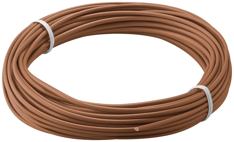 Kupferlitze isoliert, 10 m, braun