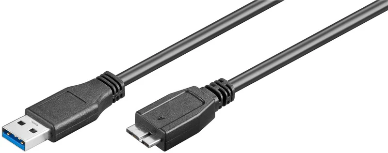 USB-A-auf-Micro-B-Kabel, 0,5 m, schwarz