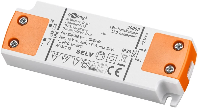 LED-Trafo 12 V (DC), 20 W