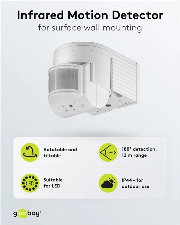 Infrarot-Bewegungsmelder, weiß