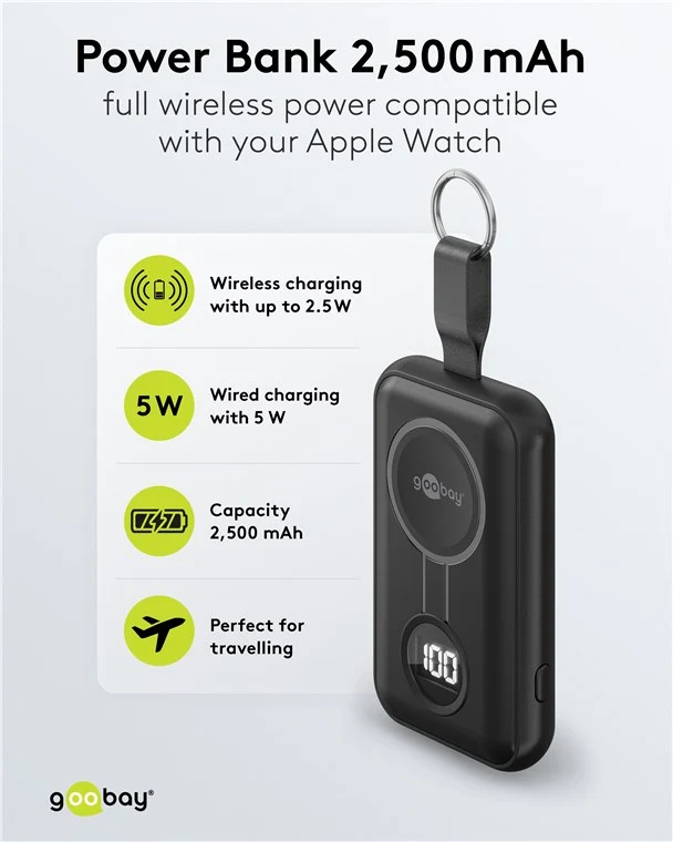 Wireless Powerbank für Apple Watch 2.500 mAh