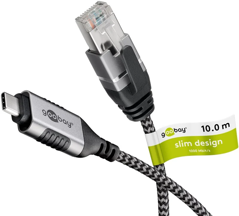 Ethernet-Kabel USB-C™ 3.1 auf RJ45, Slim, 10 m