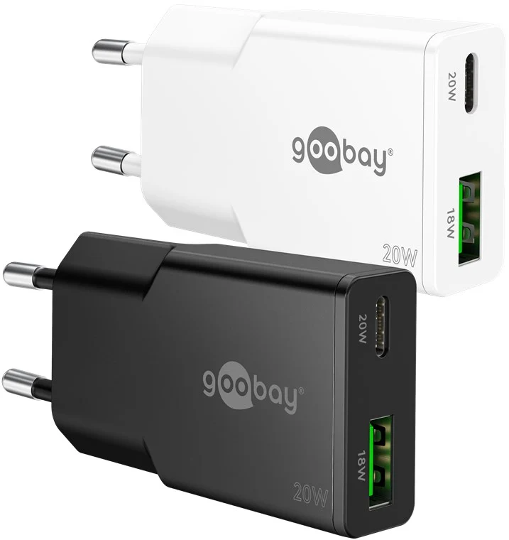 USB-C™ PD GaN Dual-Schnellladegerät Slim (20 W) weiß