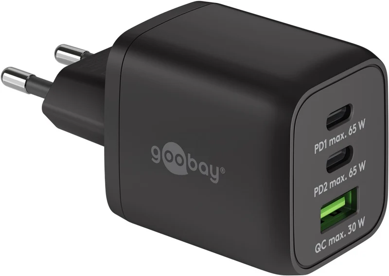 Set aus USB-C™-Schnellladegerät Nano (65 W) und USB-C™-Textilkabel (1 m)