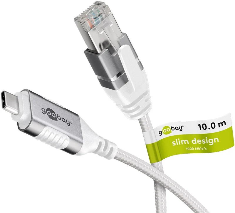 Ethernet-Kabel USB-C™ 3.1 auf RJ45, Slim, 10 m