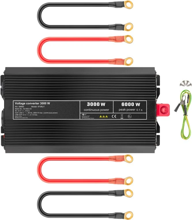Kfz-Spannungswandler DC/AC (12 V - 230 V/3000 W) USB