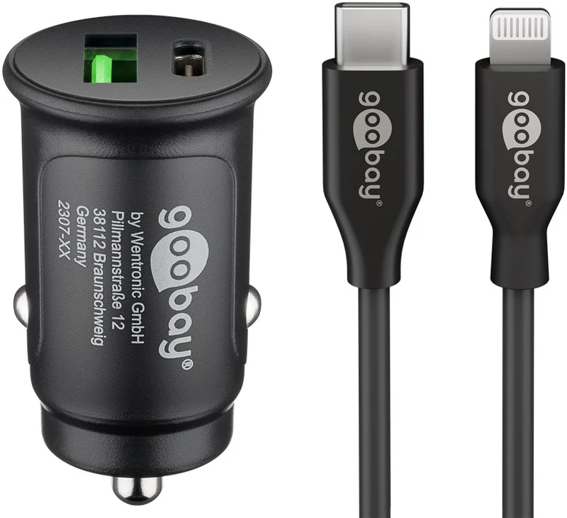 Dual-USB Auto-Schnellladeset Lightning (27 W)