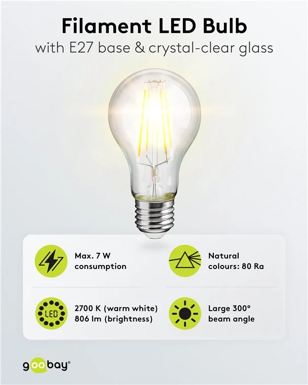 Filament-LED-Birne, 7 W
