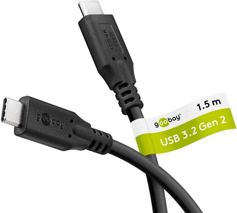 USB-C™-Kabel, 1,5 m, schwarz