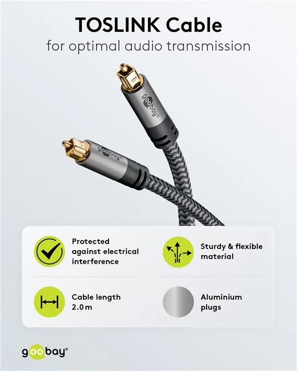 TOSLINK-Kabel, 2 m