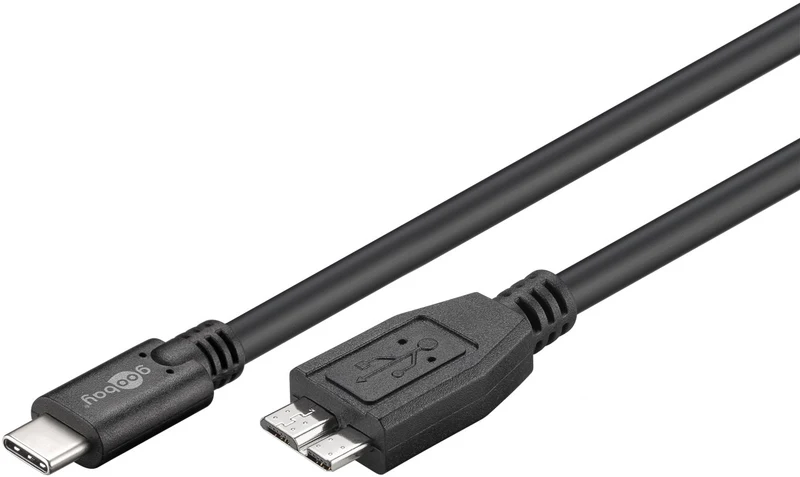 USB-C™-auf-Micro-B-Kabel, 0,6 m, schwarz