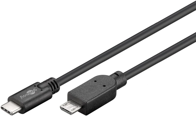 USB-C™-auf-Micro-B-Kabel, OTG, 0,6 m, schwarz