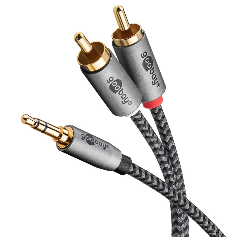 Audio Adapterkabel AUX, 3,5mm-Klinke zu Stereo-Cinch-Stecker, 3 m