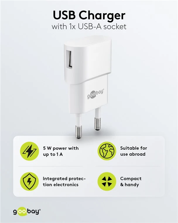 USB-A Ladegerät (5 W) weiß