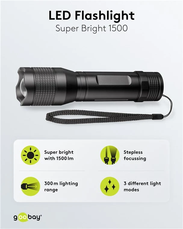LED-Taschenlampe Super Bright 1500