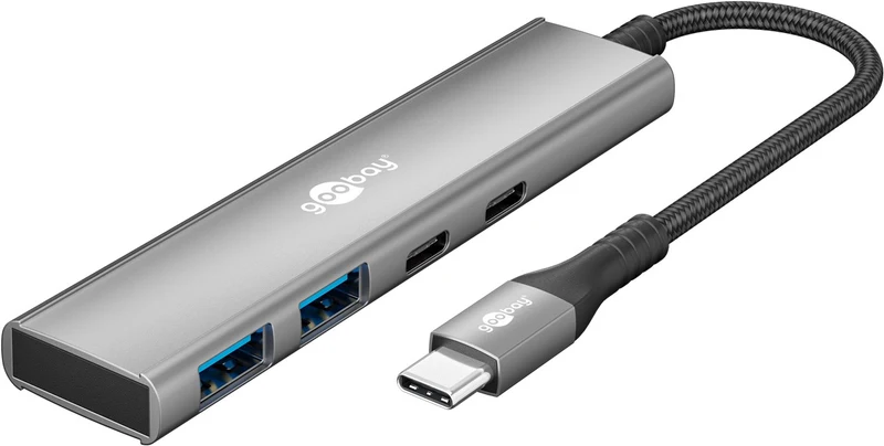Slim 4-Port USB-Hub, USB-C™ auf USB-C™/USB-A, 5 Gbit/s
