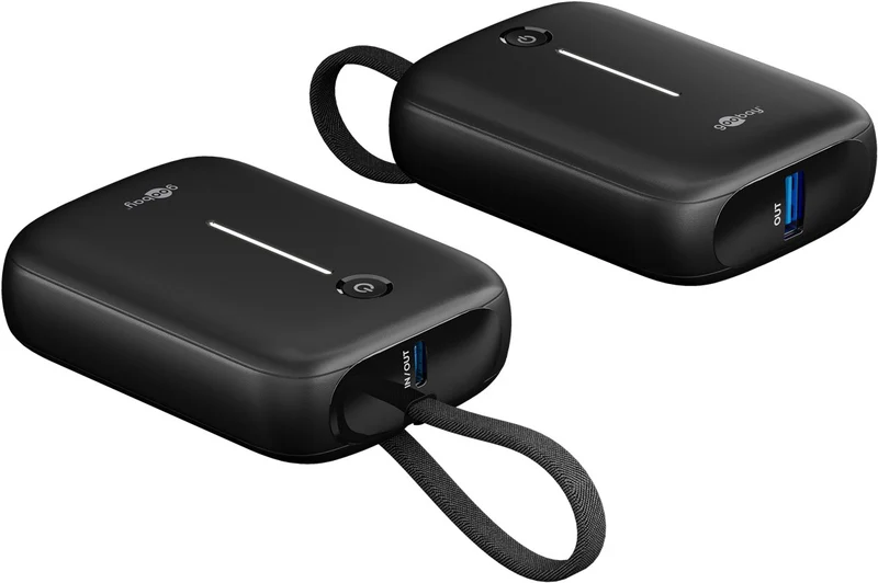 Powerbank 10.000 mAh mit integriertem USB-C™-Kabel
