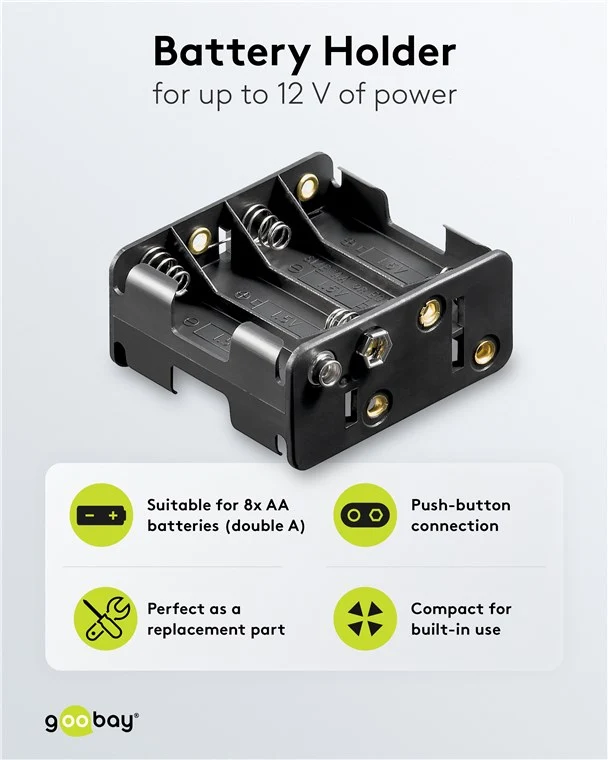 8x AA (Mignon) Batteriehalter