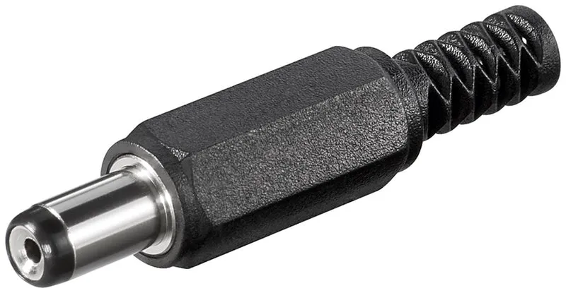 DC-Stecker mit Knickschutz