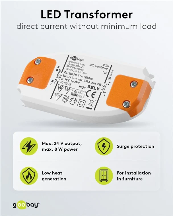 LED-Trafo 24 V (DC), 8 W