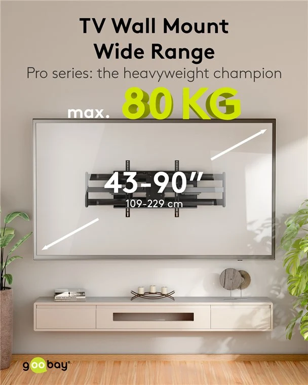 Wide Range TV-Wandhalterung Pro FULLMOTION (XL)