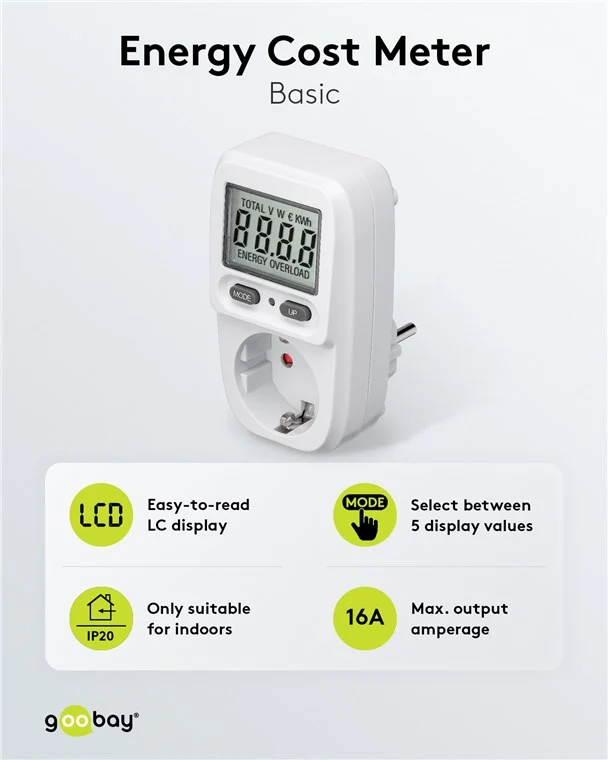 Digitales Energiekostenmessgerät Basic