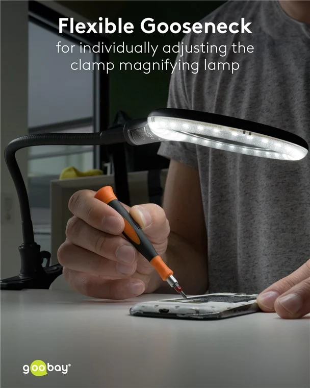 LED-Klemm-Lupenleuchte, 6 W, schwarz
