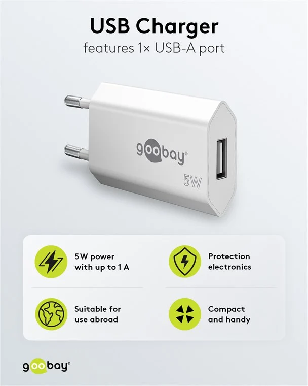 USB-A Ladegerät (5 W) weiß