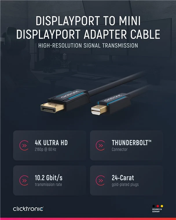 DisplayPort™-auf-mini DisplayPort™-Adapterkabel