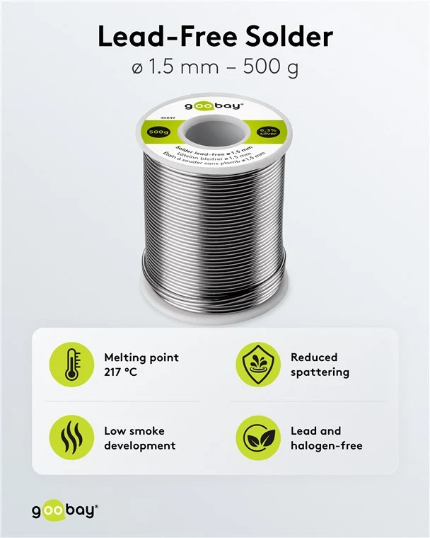 Lötzinn bleifrei, ø 1,5 mm, 500 g