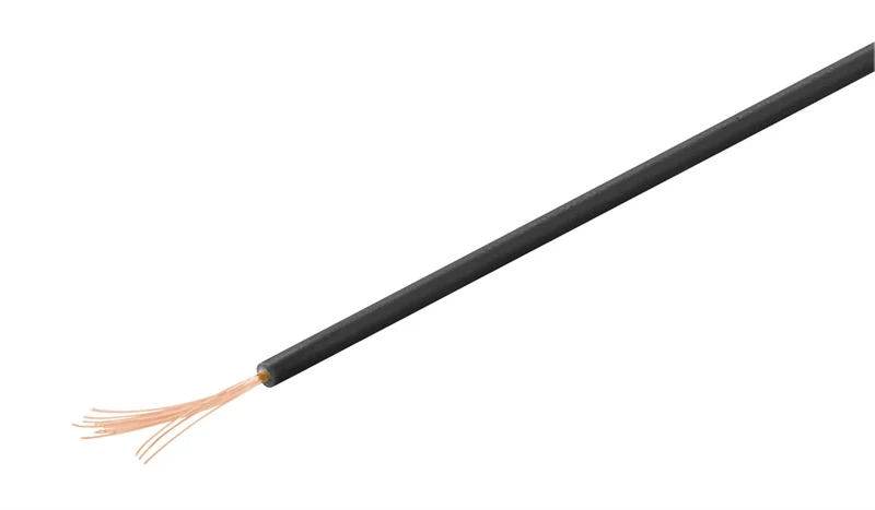 Kupferlitze isoliert, 10 m, schwarz