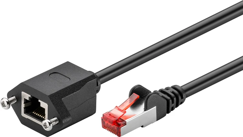 CAT 6 Verlängerungskabel, F/UTP, schwarz
