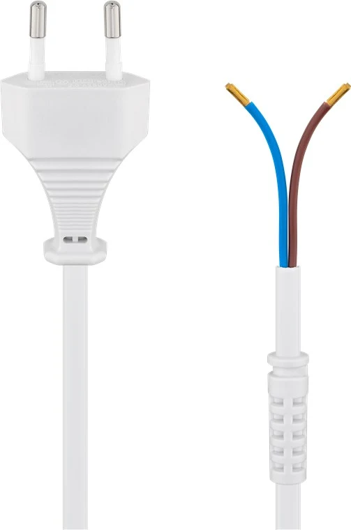 Kabel mit Eurostecker zum Konfektionieren, 1,5 m, Weiß