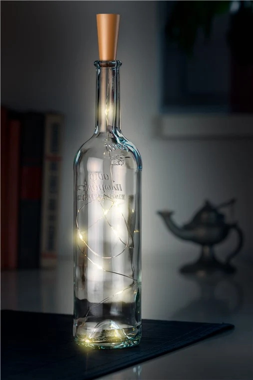 10er LED-Flaschen-Lichterkette, inkl. Timer