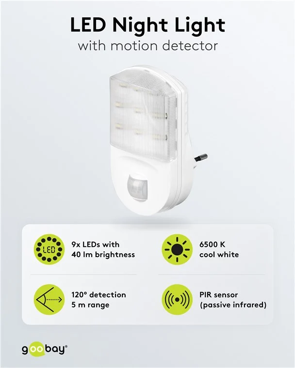 LED-Nachtlicht mit Bewegungsmelder