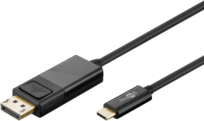 USB-C™- DisplayPort™-Adapterkabel 4K 60 Hz, 1,20 m, schwarz