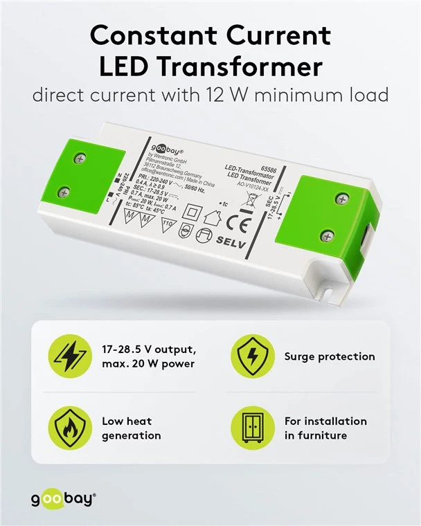 LED-Konstantstrom-Trafo 700 mA, 20 W