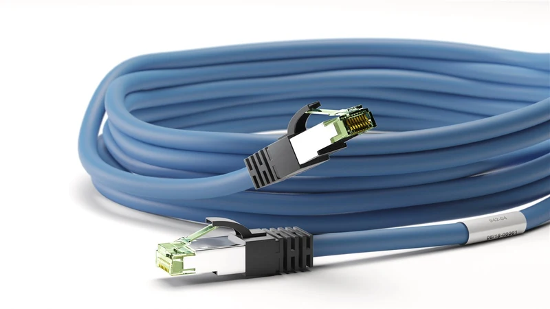 CAT 8.1 Patchkabel, S/FTP (PiMF), blau