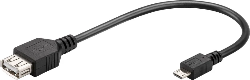 USB Micro-B / USB A OTG High-Speed Adapter für den Anschluss von Ladekabeln