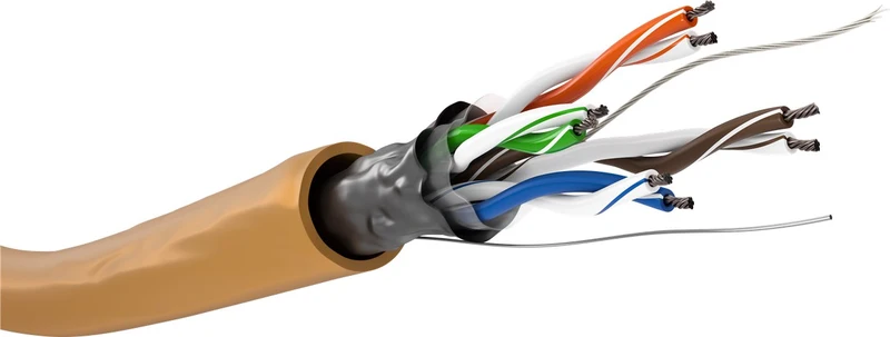 CAT 5e Netzwerkkabel, F/UTP, 100 m, orange