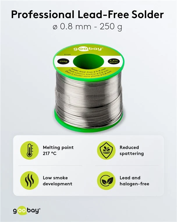 Profi-Lötzinn bleifrei, ø 0,8 mm, 250 g